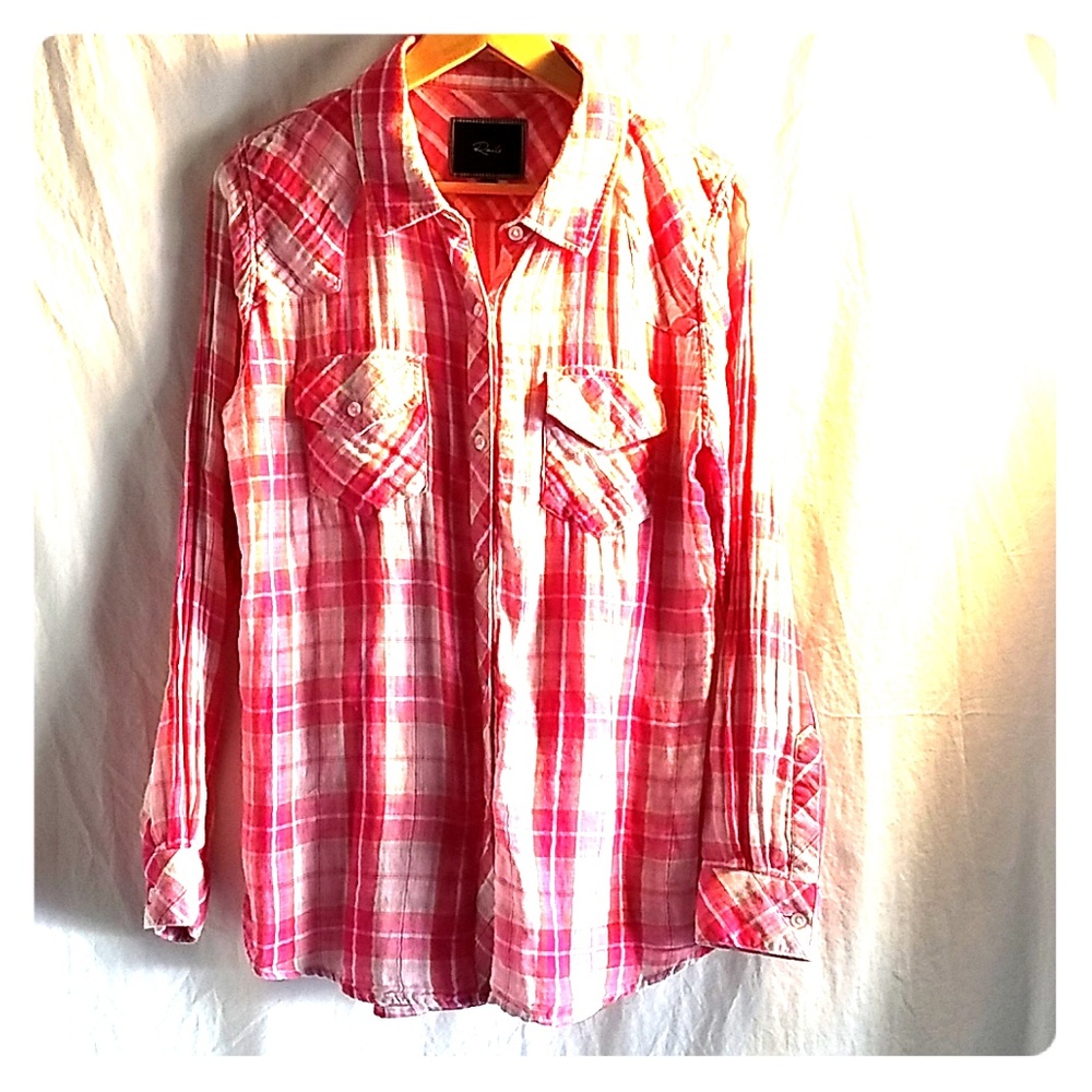 Rails soft cotton dress shirt with free scarf!